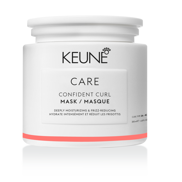 Confident Curl Mask is the perfect hair mask for moisturizing curly hair. It transforms your curls, providing deep conditioning for smooth, frizz-free hair. Available on keune.ch.