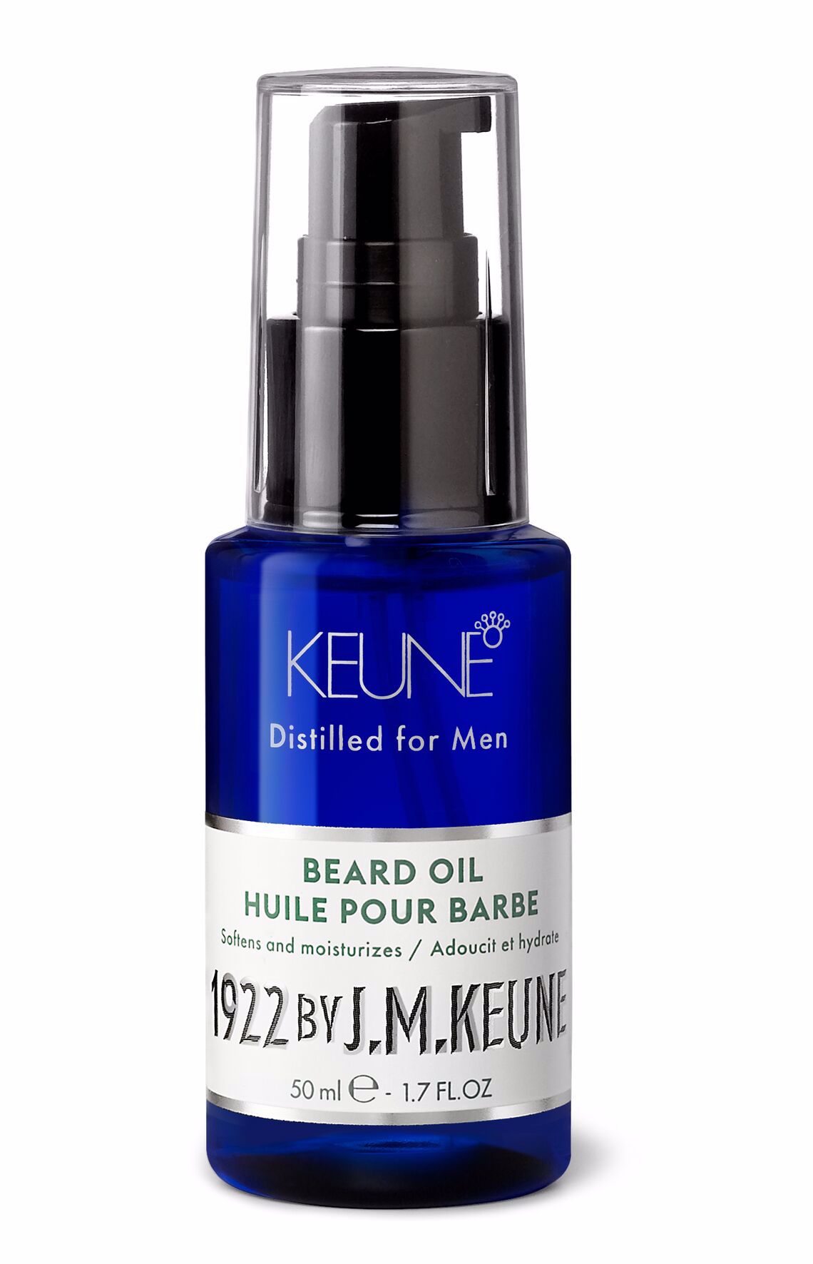 Découvrez l'huile pour barbe 1922 BEARD OIL pour des soins optimaux de la barbe. Notre produit enrichi en huile d'avocat et d'amande nourrit votre barbe et favorise une croissance saine. Sur keune.ch.