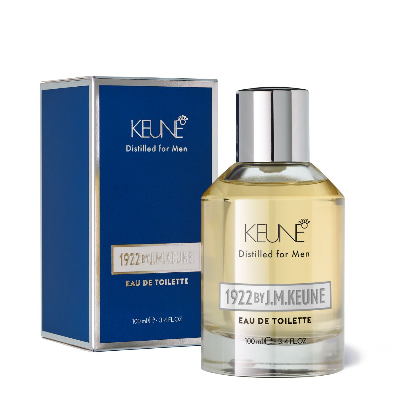 1922 Eau de Toilette, a masculine fragrance for the modern gentleman. Now available in a 100ml glass bottle. On Keune.ch.