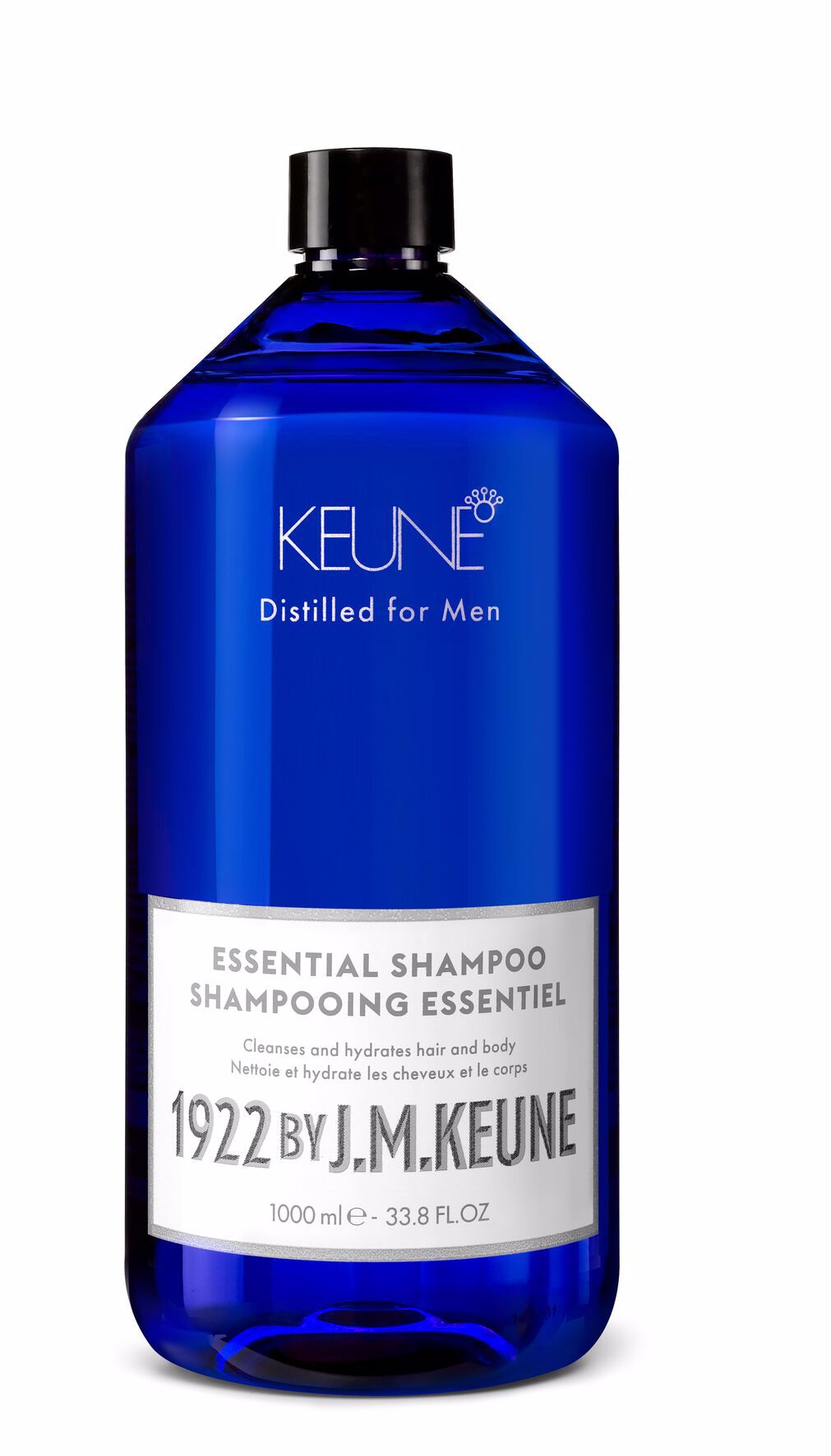 Notre Essential Shampoo pour hommes nettoie en profondeur les cheveux, la barbe et le corps quotidiennement. La créatine et l'extrait de bambou assurent des cheveux forts et volumineux. Sur keune.ch.