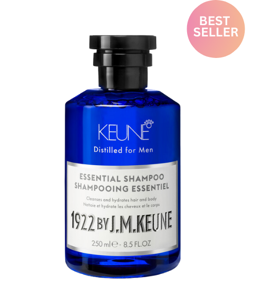 The Essential Shampoo for men is ideal for daily cleansing of hair, beard, and body. With creatine and bamboo extract for strong, voluminous hair. Available on keune.ch.