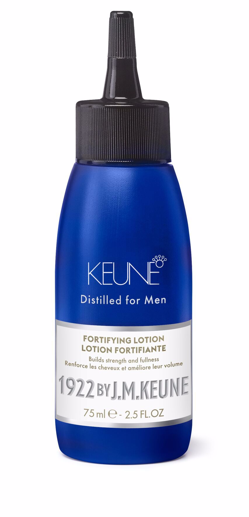 Discover our Fortifying Lotion against hair loss. This unique formula with liposomes, Vitamin H, and eucalyptus promotes hair growth and effectively strengthens your hair. Keune.ch.