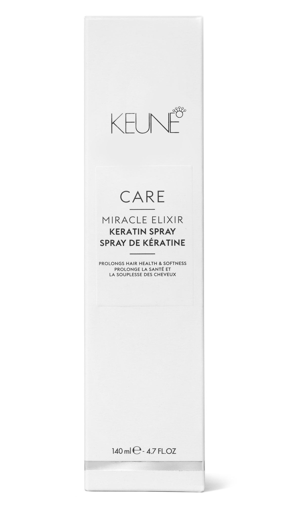 Breathe new life into your dry hair with Miracle Elixir Keratin Spray - perfect for blonde hair. Hairproduckts for amaizing hair style on keune.ch.