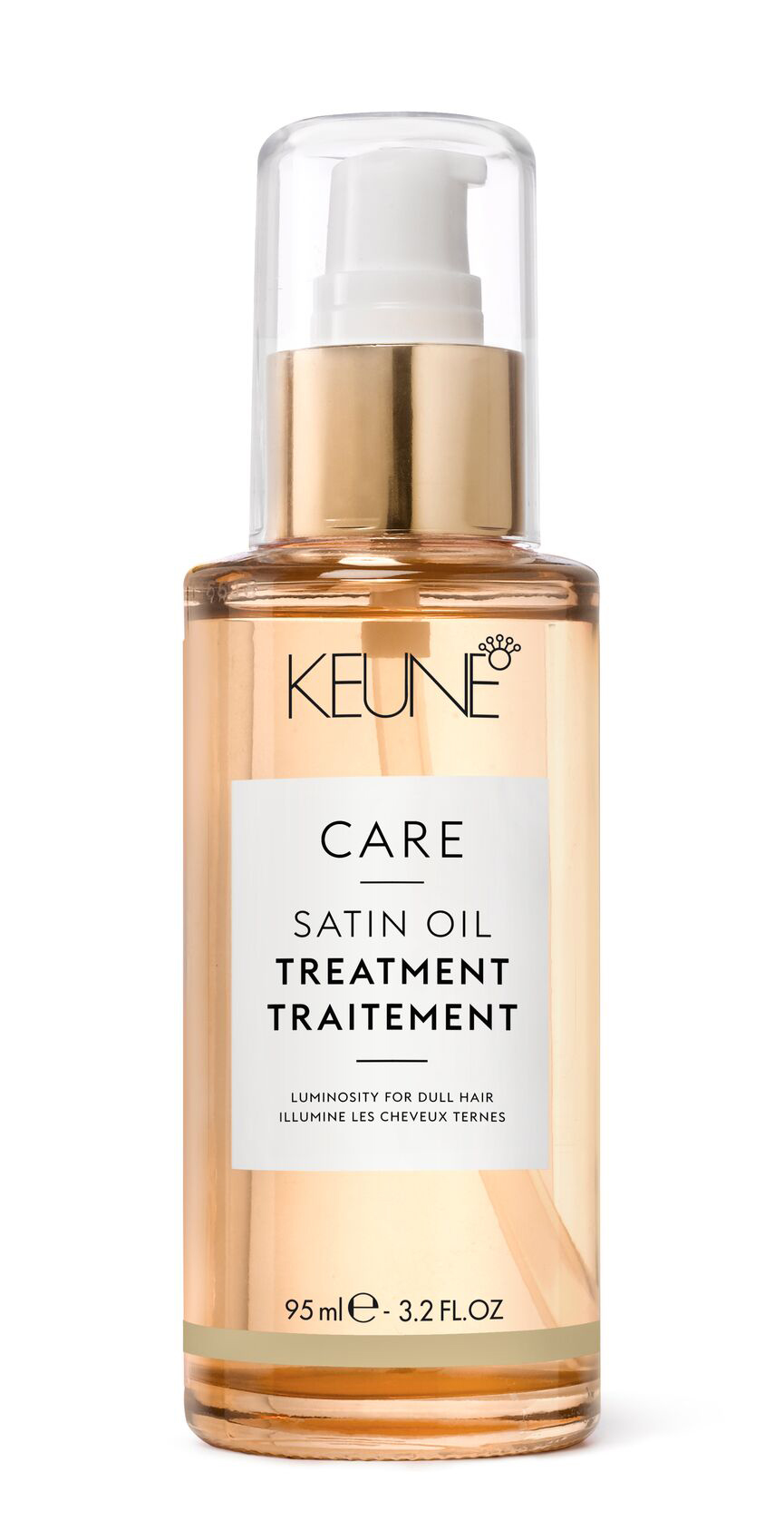 CARE SATIN OIL TREATMENT: The ideal hair care product for all hair types. With anti-frizz effect, easy to apply, and non-greasy. Hair oil nourishes split ends. On keune.ch.
