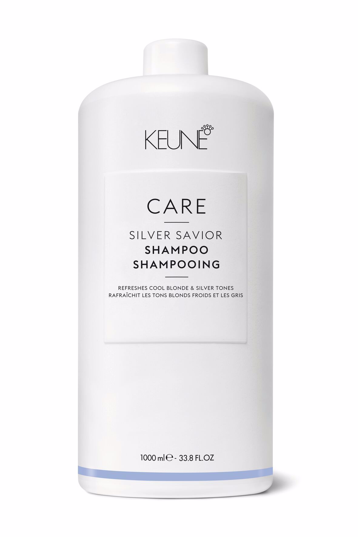 Discover Care Silver Savior Shampoo for blonde hair. It protects the color, neutralizes yellow tones, and nourishes with Provitamin B5 for smooth hair.  Silver shampoo on keune.ch.