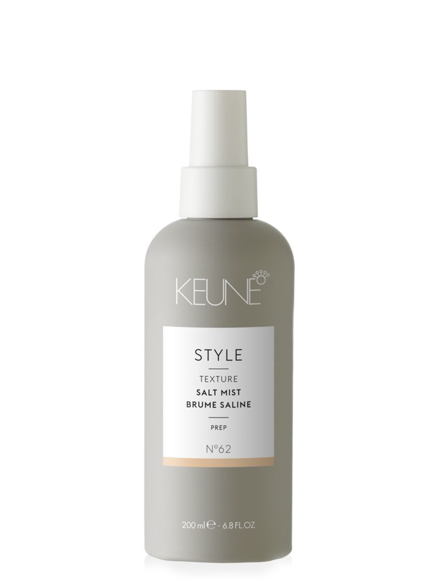 STYLE SALT MIST: Sea salt spray for more texture, beach waves, matte finish, and volume in thin hair. Creates the coveted beach look. Available on keune.ch.